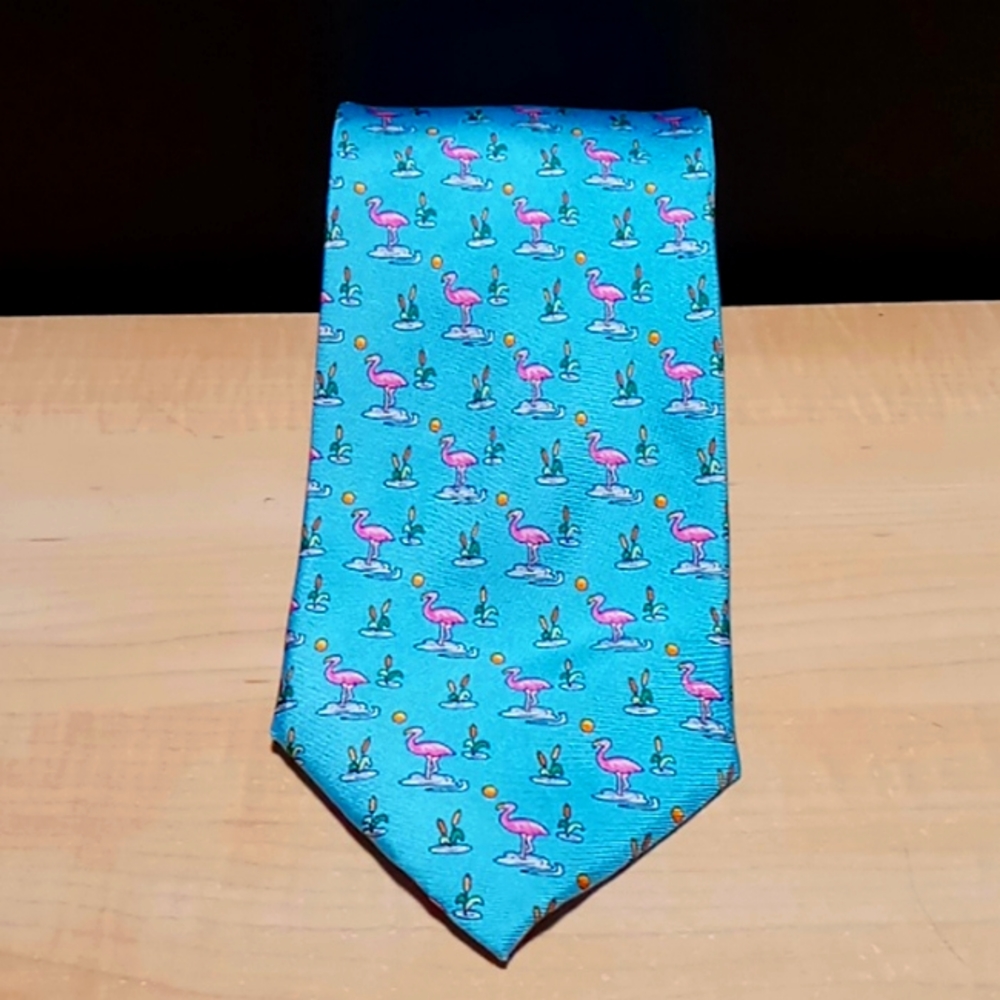 Zianetti - Pink Flamingo Pattern Necktie